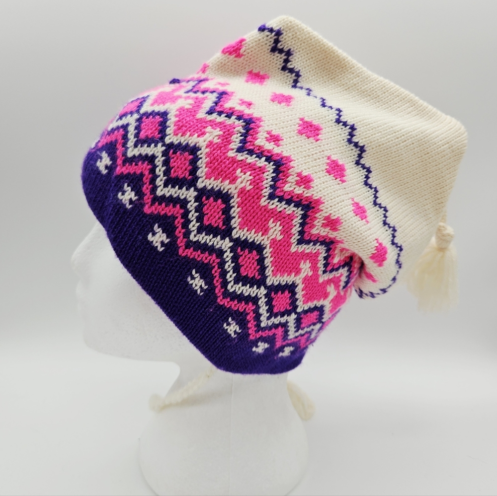 CAPELLO | 100% wool vintage fair isle knit winter hat toque